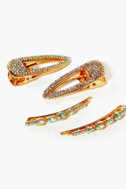Faux Gem Hair Clip & Bobby Pin Set