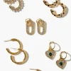 Faux Gem Heart Earring Set