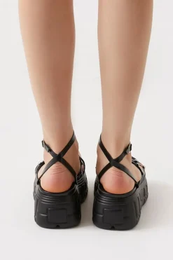 Faux Gem Platform Sandals