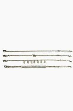 Faux Gem & Rhinestone Bracelet Set
