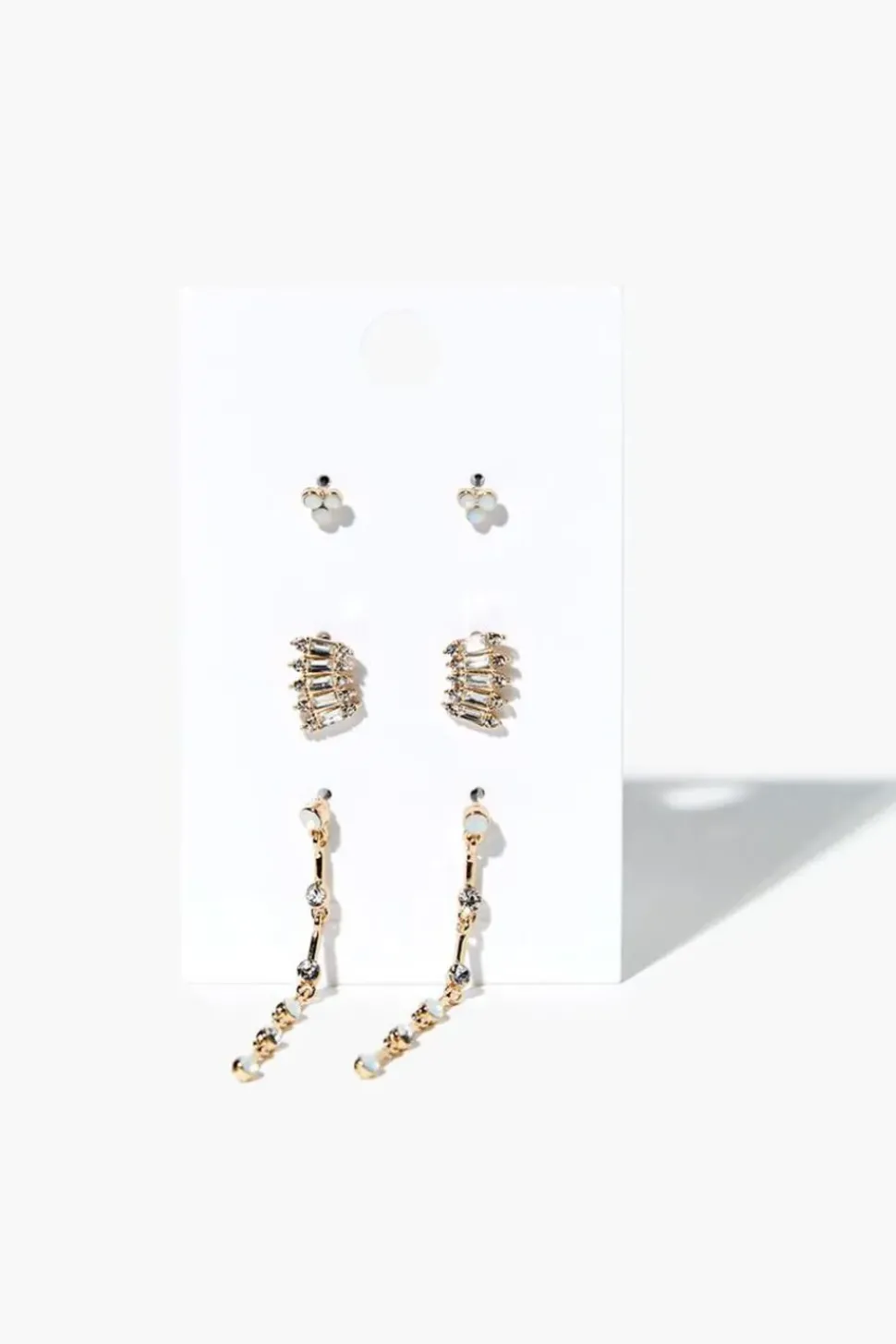 Faux Gem & Rhinestone Earring Set