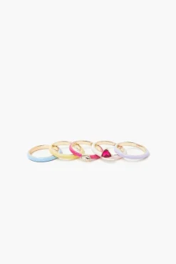 Faux Gem Ring Set