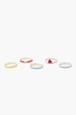 Faux Gem Ring Set