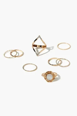 Faux Gem Ring Set