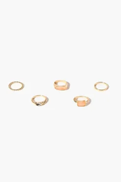 Faux Gem Ring Set