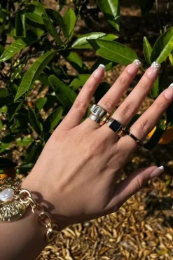 Faux Gem Ring Set