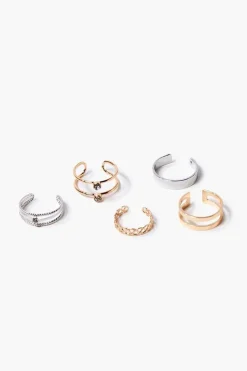 Faux Gem Toe Ring Set