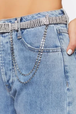 Faux Gem Wallet Chain Belt