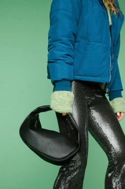 Faux Leather Baguette Bag