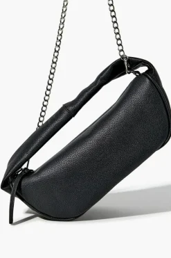 Faux Leather Baguette Bag