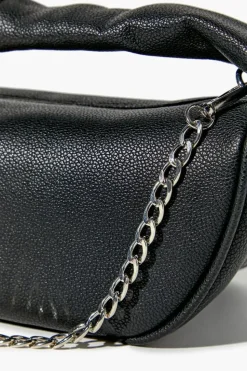 Faux Leather Baguette Bag