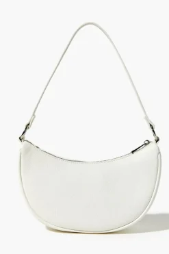 Faux Leather Baguette Shoulder Bag