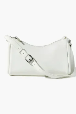 Faux Leather Baguette Shoulder Bag