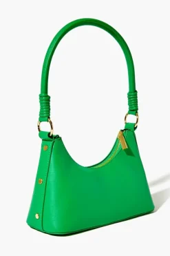 Faux Leather Baguette Shoulder Bag