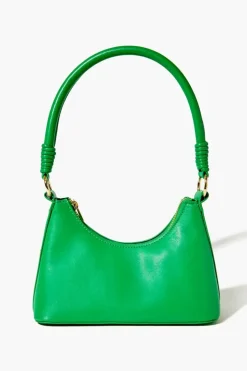 Faux Leather Baguette Shoulder Bag