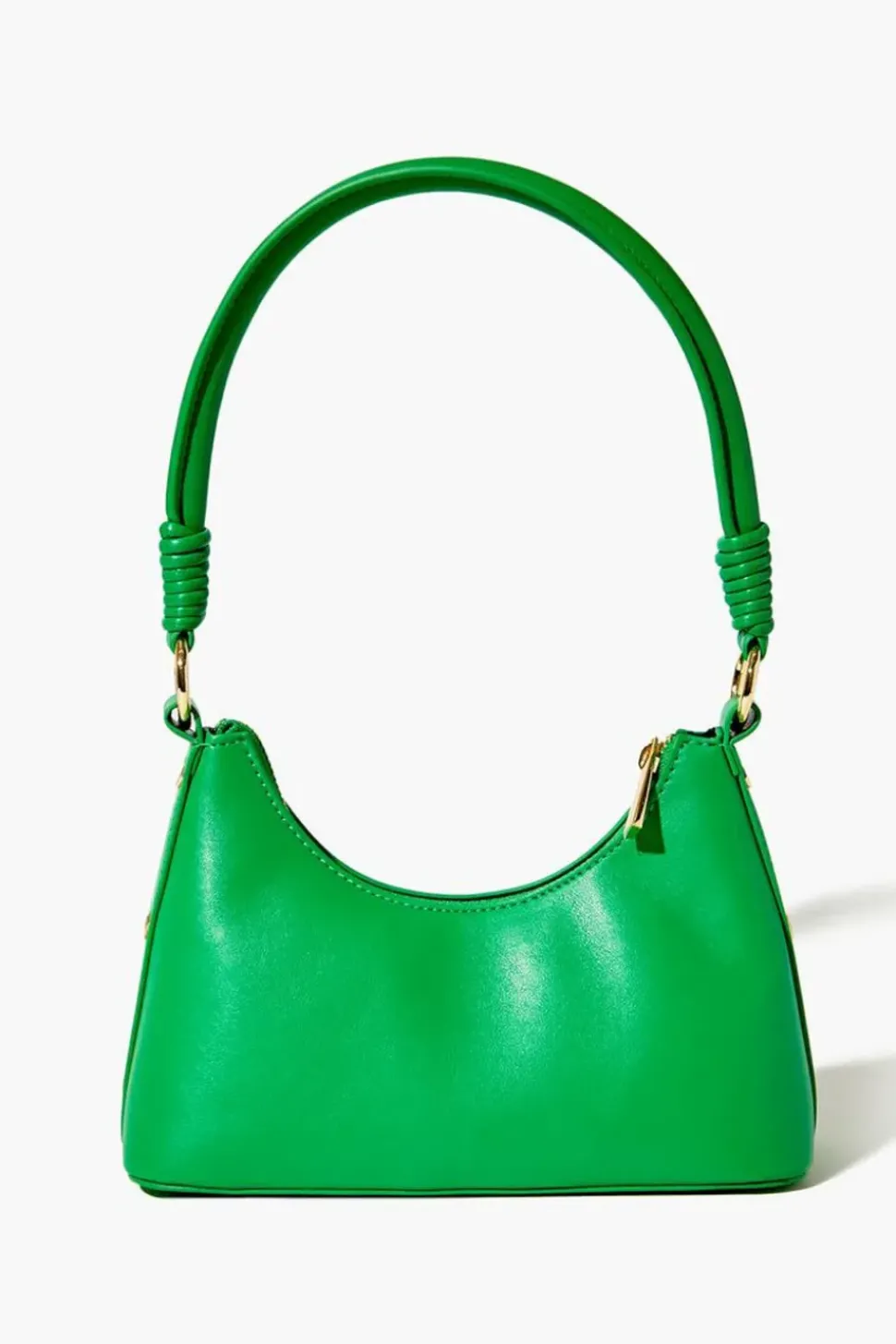 Faux Leather Baguette Shoulder Bag