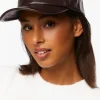 Faux Leather Baseball Cap