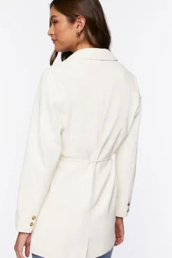 Faux Leather Belted Blazer