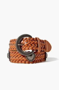 Faux Leather Braided Belt