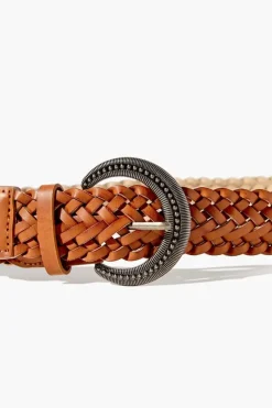 Faux Leather Braided Belt