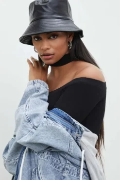 Faux Leather Bucket Hat