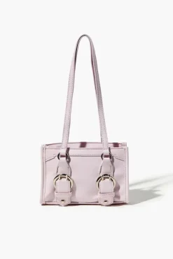 Faux Leather Buckle Handbag