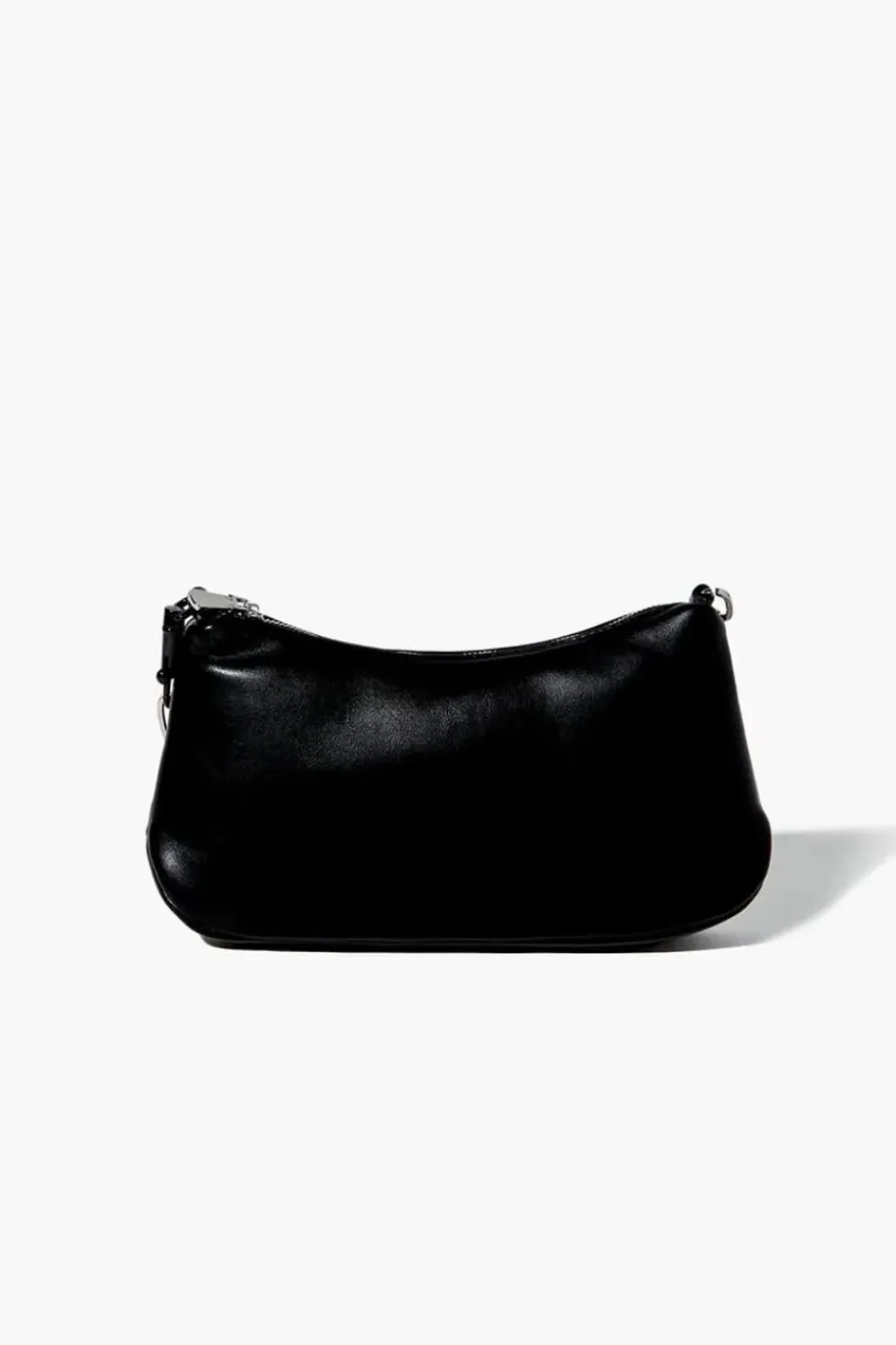 Faux Leather Chain Baguette Bag