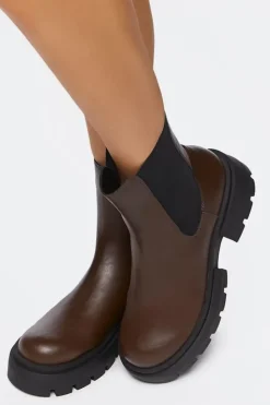 Faux Leather Chelsea Boots