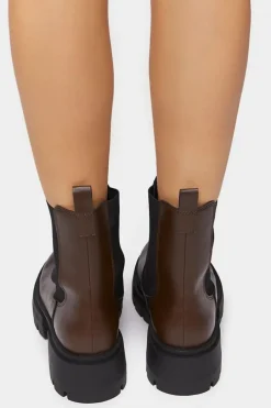 Faux Leather Chelsea Boots