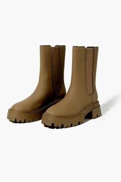 Faux Leather Chelsea Boots