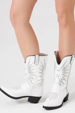 Faux Leather Cowboy Boots