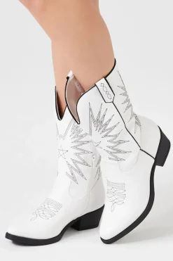 Faux Leather Cowboy Boots