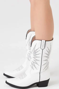 Faux Leather Cowboy Boots