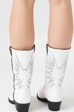 Faux Leather Cowboy Boots
