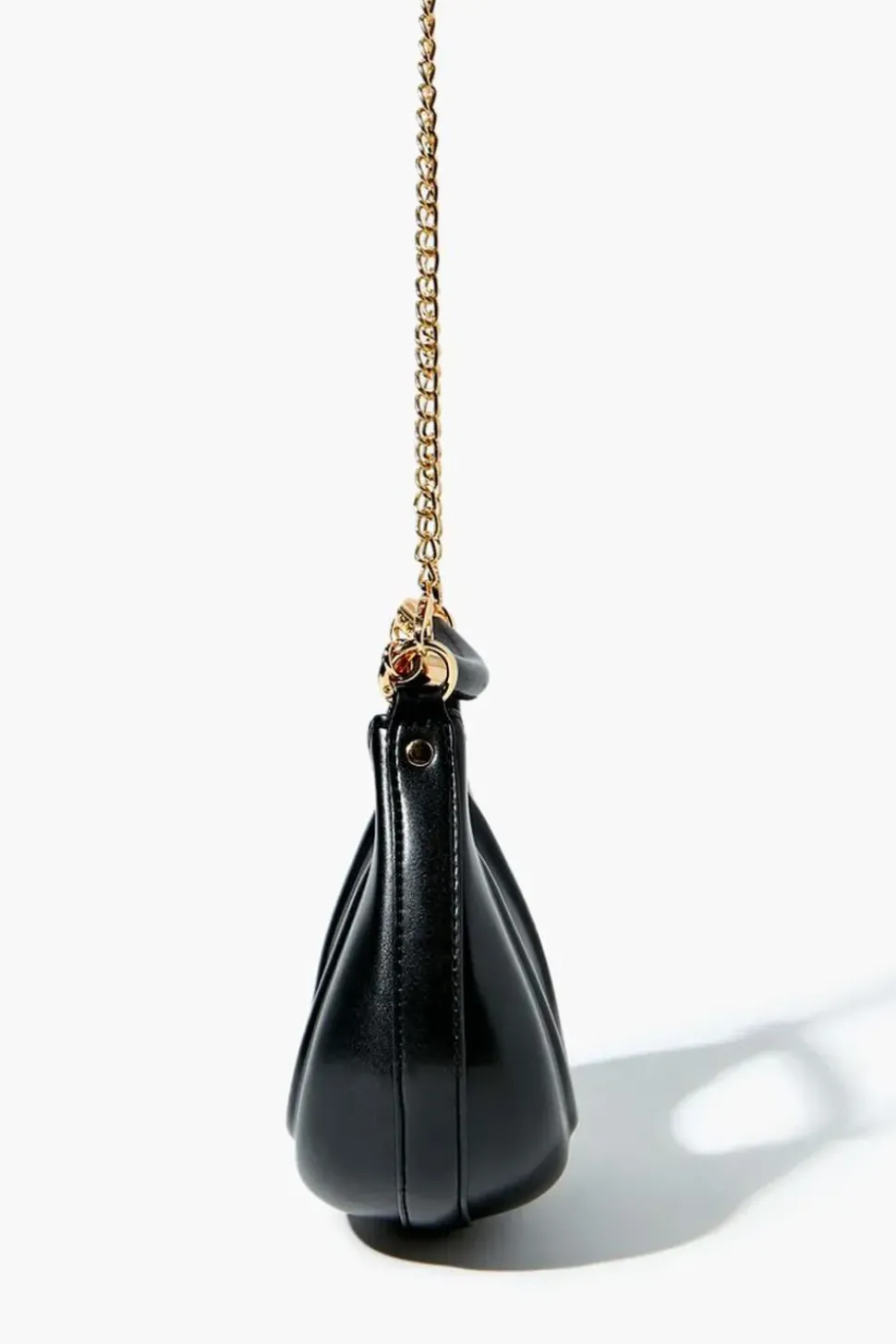 Faux Leather Crescent Shoulder Bag