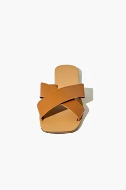 Faux Leather Crisscross Sandals