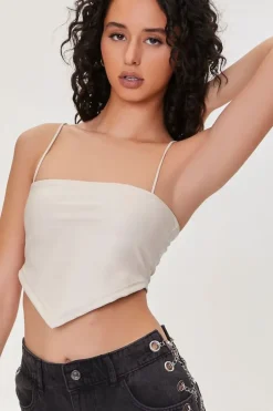 Faux Leather Cropped Cami