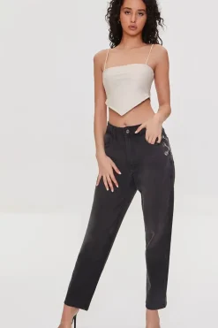 Faux Leather Cropped Cami