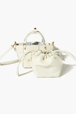 Faux Leather Crossbody Bag Set