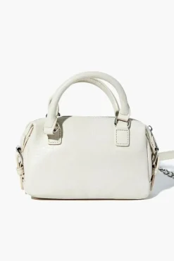 Faux Leather Crossbody Satchel