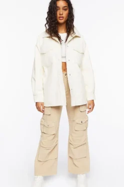 Faux Leather & Faux Shearling Jacket