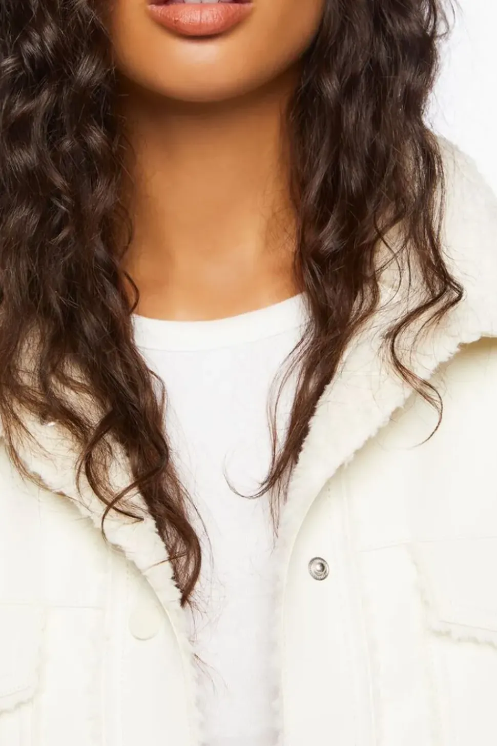 Faux Leather & Faux Shearling Jacket