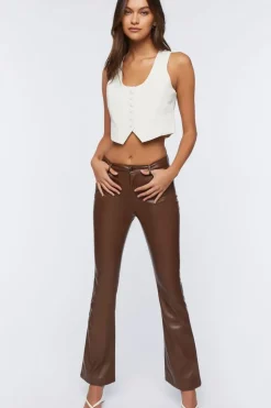 Faux Leather Flare Pants