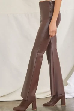 Faux Leather Flare Pants