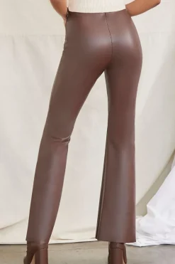 Faux Leather Flare Pants