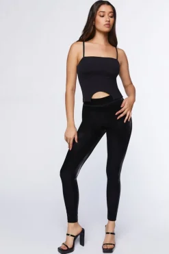 Faux Leather High-Rise Leggings