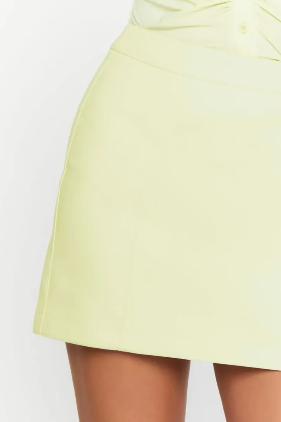 Faux Leather High-Rise Mini Skirt