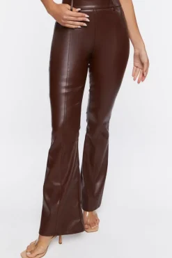 Faux Leather High-Rise Pants