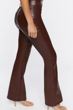 Faux Leather High-Rise Pants