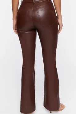 Faux Leather High-Rise Pants